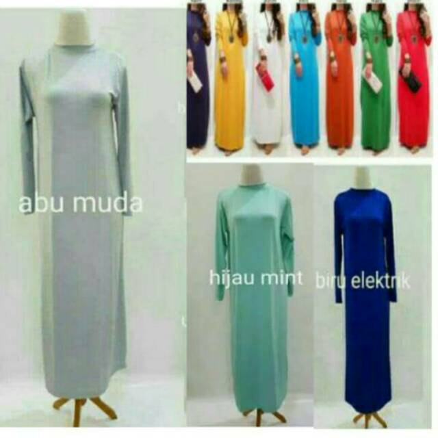 GAMIS MANSET UKURAN JUMBO DAN STANDAR / GAMIS DALAMAN KAFTAN ,INNER GAMIS DALAMAN BERUKAT KEBAYA DLL