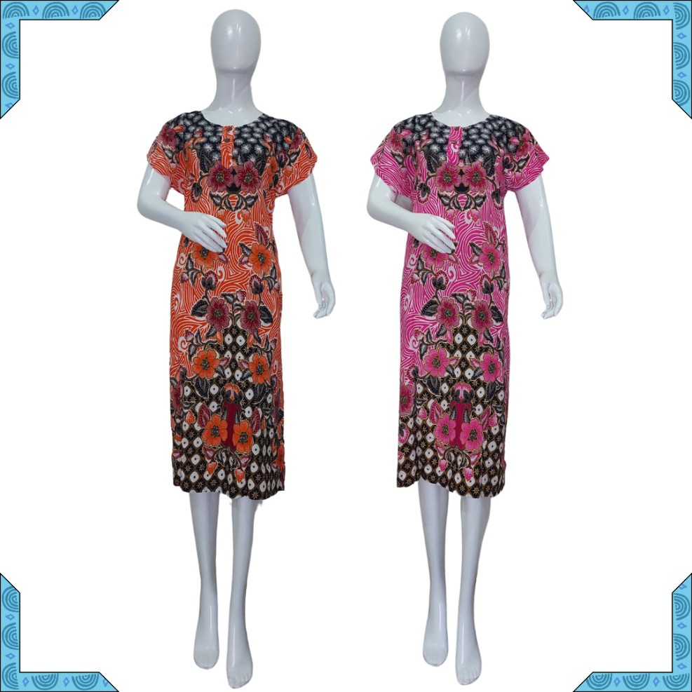Daster Batik Pola Rayon lengan pendek