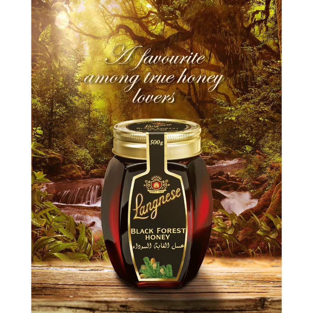 Langnese Black Forest Honey 500 gr - Madu Hutan Hitam