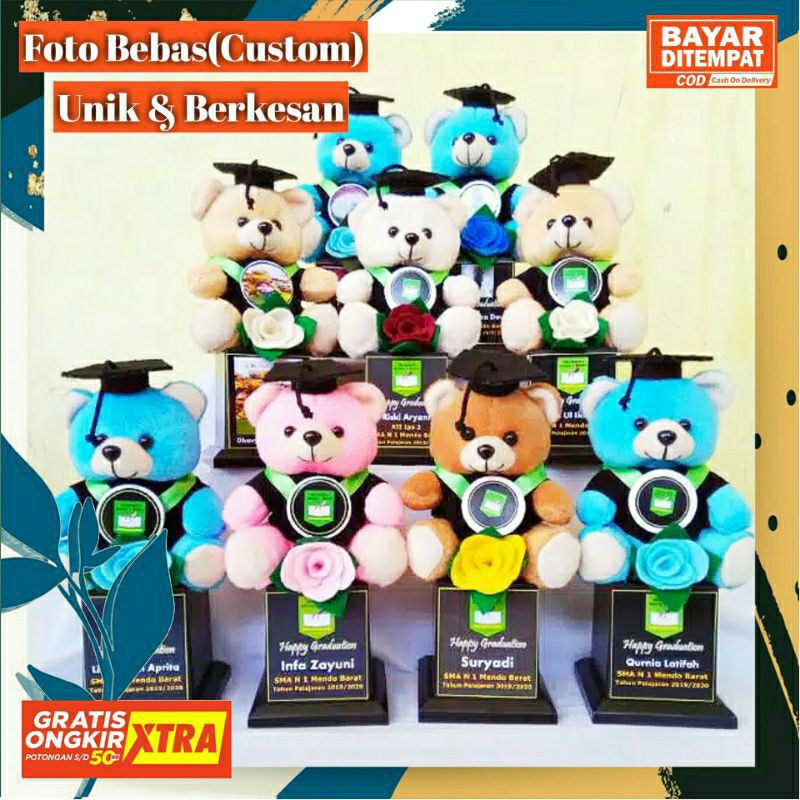 Piala Boneka Unik & Berkesan Untuk Kado Wisuda Ultah Kenangan