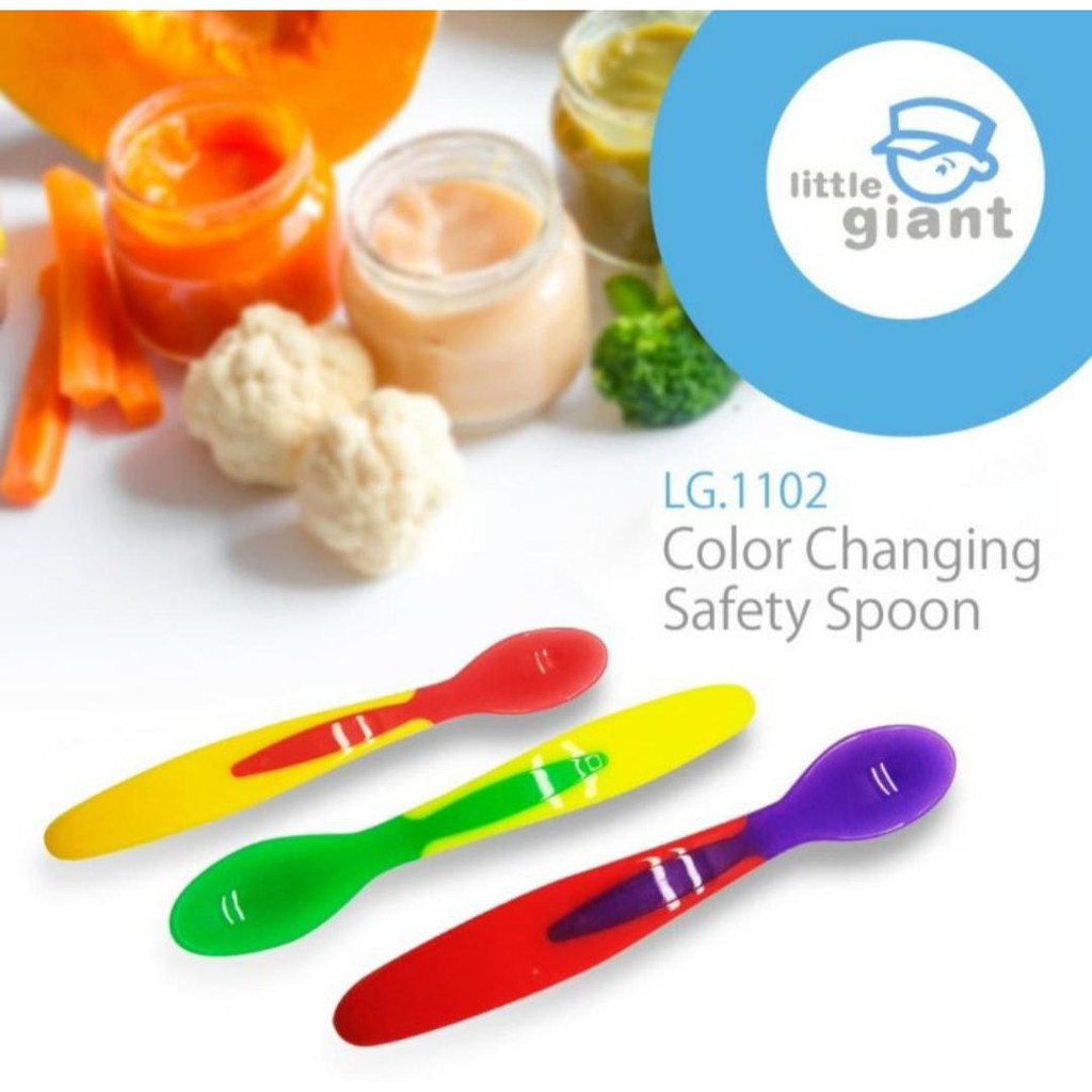 Little Giant LG1102 Color Changing Safety Spoon Sendok Makan Bayi