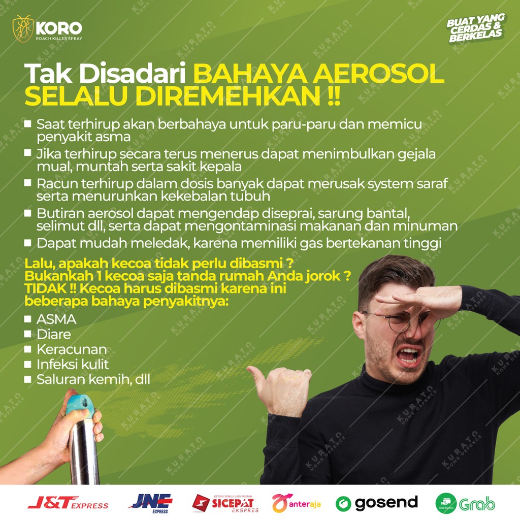 KORO ROACH KILLER / PEMBASMI KECOA PALING AMPUH / ANTI KECOA / RACUN KECOA PREMIUM CERDAS BERKELAS