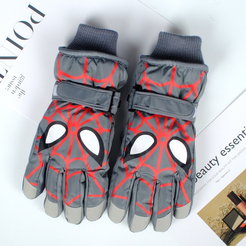 Kids winter gloves ski sarung tangan waterproof anak salju snow musim dingin spiderman