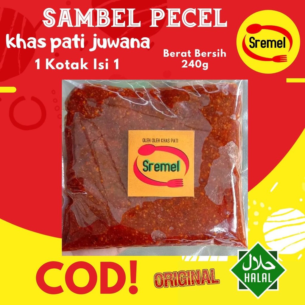 Masakan Siap Saji Indonesia Bumbu Pecel Khas Pati SREMEL (240gram)