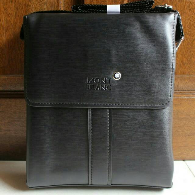 TAS SELEMPANG PRIA KANTOR CASUAL IMPORT BRANDED - MONTBLANC 628 BLACK