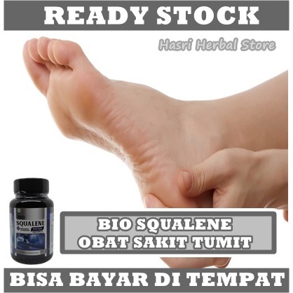 Obat Sakit Tumit Kaki 100% Alami, Radang Sendi Tumit, Nyeri Tumit Saat Berjalan, Radang Tumit Bengkak, Susah Jalan, Meredakan Sakit Tumit, Taji Tulang, Tulang Tumit Retak, Nyeri Telapak Kaki - Obat Herbal Bio Squalene 100% Original