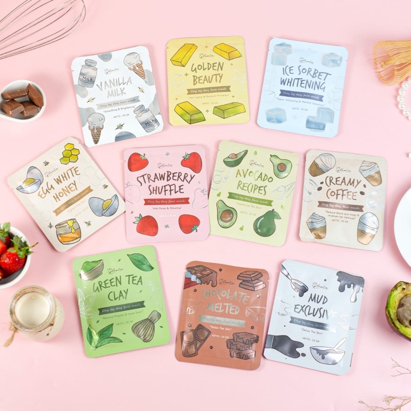( KEMASAN BARU )BPOM ✅ Masker By Lea Gloria Organik & Non Organik by Lea Gloria 20gram