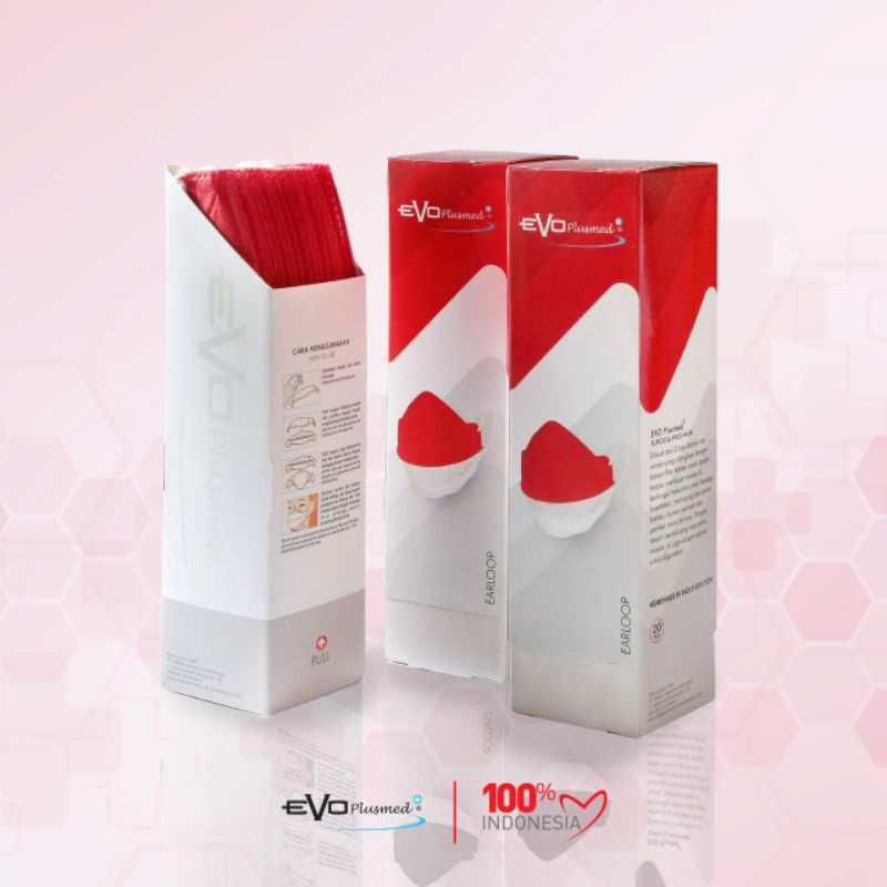 Masker Merah Putih Medis Evo Plusmed