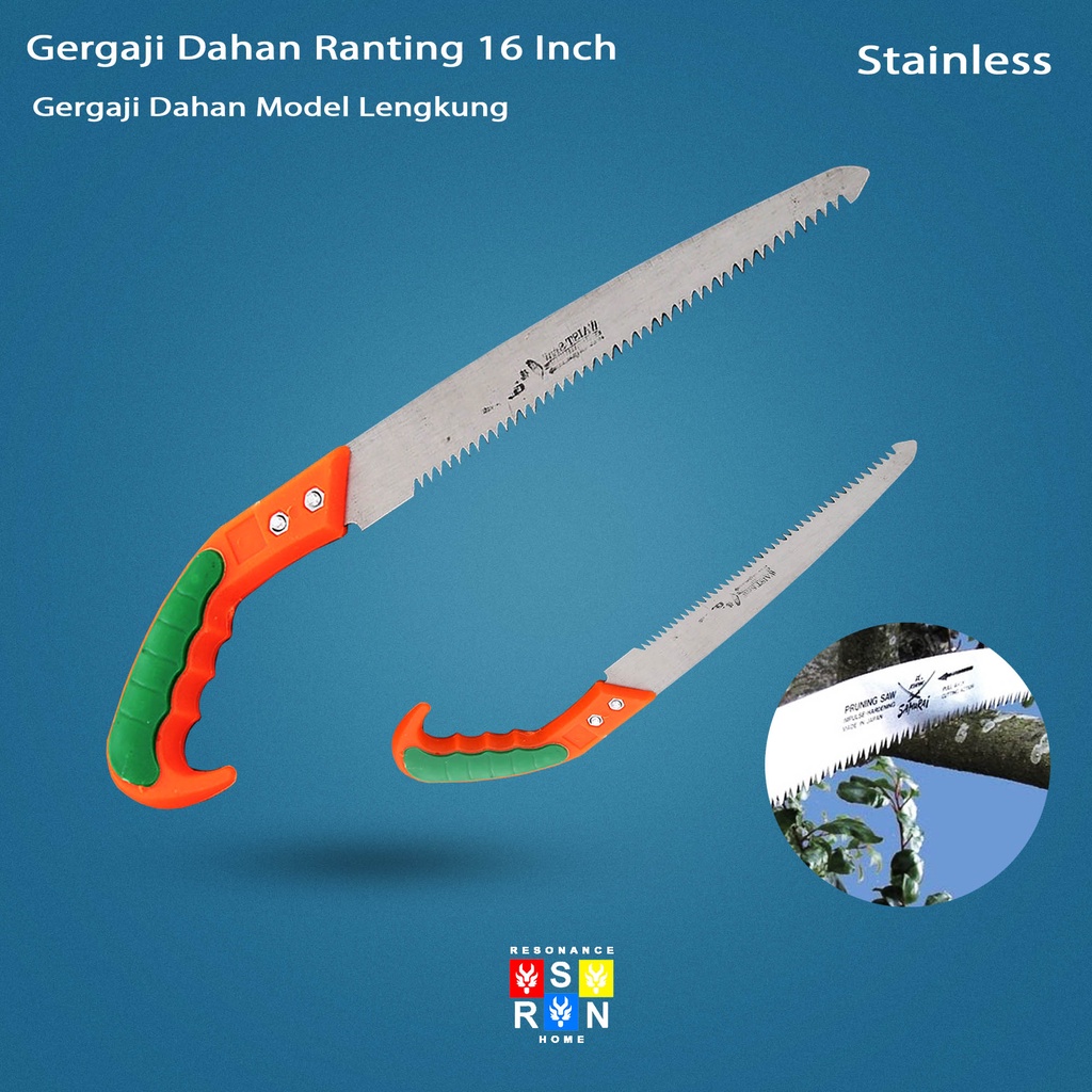 Gergaji Dahan Ranting 16 inch Stainless | Gergaji Dahan Murah Multifungsi