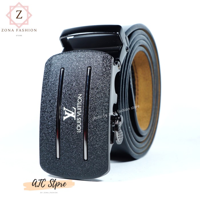 Ikat pinggang pria  Gesper kulit import  Premium Minimalis LV