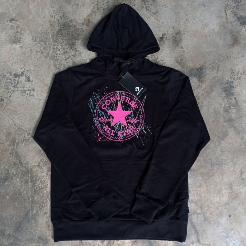 Hoodie Converse Script Black