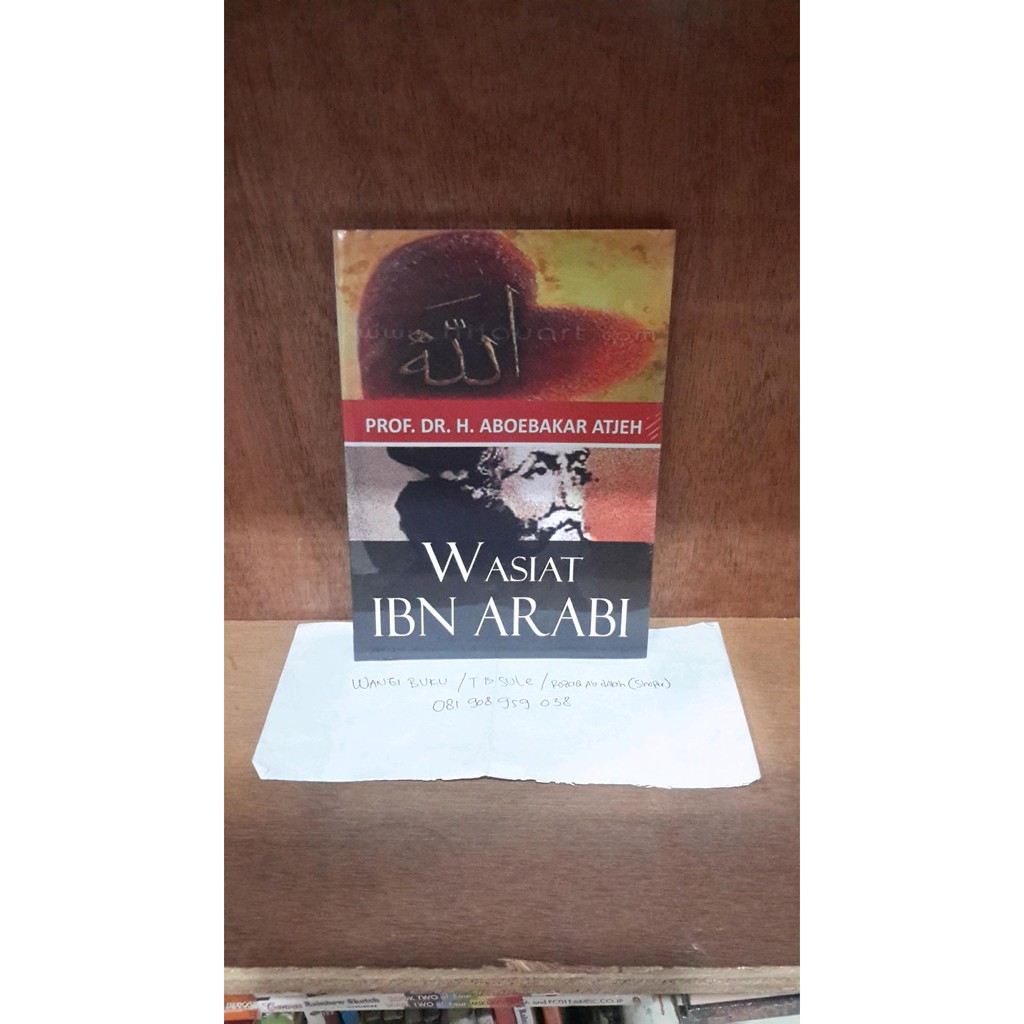 Jual prof dr H abuobakar ajteh wasiat ibnu arabi  Diskon