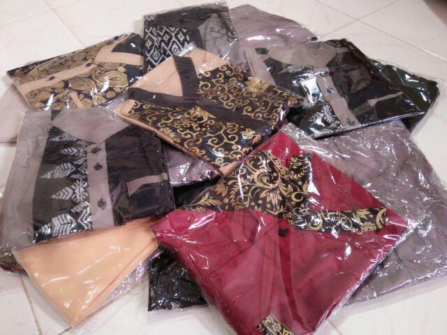 Bswart Batik Hrb026 Kenongo Hem Pendek Padi Pekalongan M L Xl Batik Pria Murah Modern Grosir