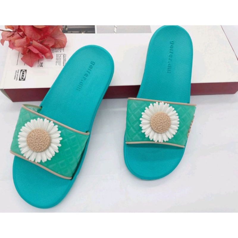 SANDAL Slip On Wanita Bahan Karet Tidak Licin Simple Murah 601 Ukuran36 37 38 39 40