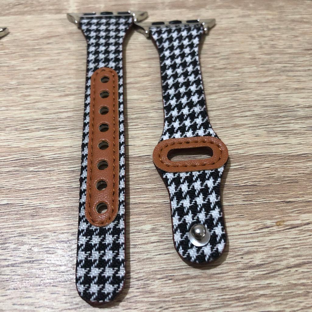 Strap Apple Watch Leather Canvas Slim 38mm/40mm/41mm/42mm/44mm/45mm/49mm