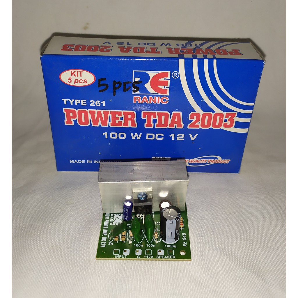 Kit Ranic Kit Power 100 Watt TDA 2003 DC 12 V Kit Ranic Type RE.048/261