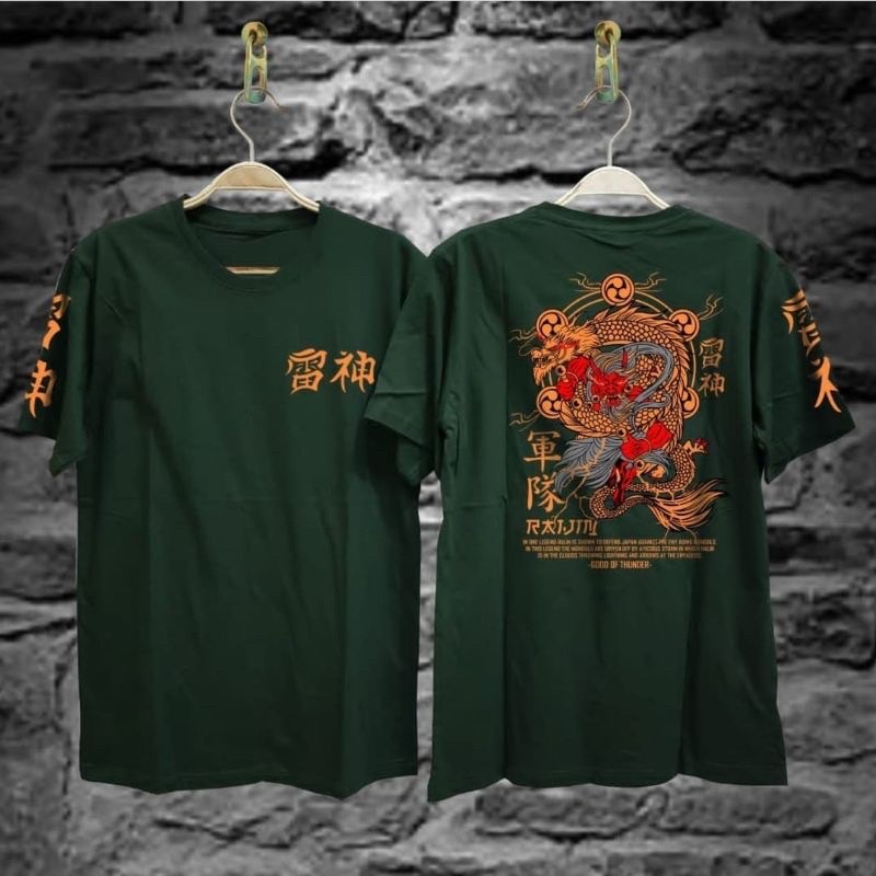 OBRAL !! Kaos pria samurai gold dragon japan distro murah