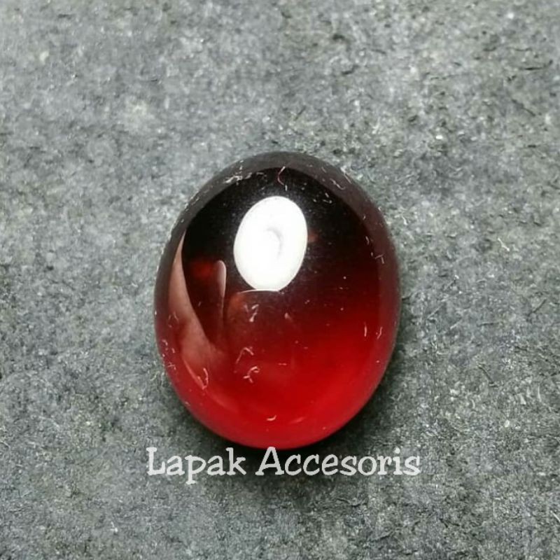 Batu Red Garnet Natural Top Giwang Garansi Asli
