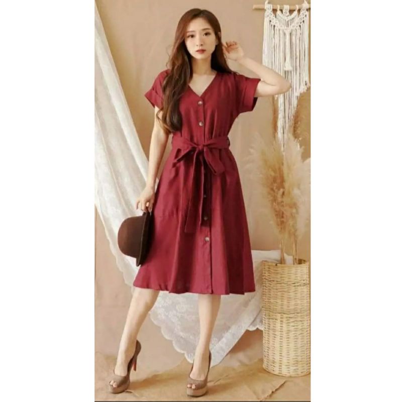 Dress busui fredly korean style daster andin kekinian