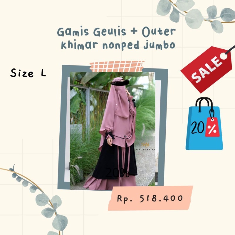 GAMIS GEULIS SET OUTER ORI BY ALFI HURAIYAH