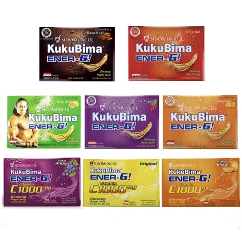 Kuku Bima Ener-G Ener G All Variant Box Isi 6 Sachet Pcs 6Pcs Vitamin C