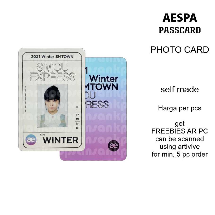 photocard aespa passcard unofficial