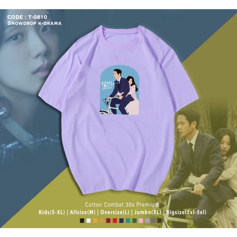 KAOS K-DRAMA SNOWDROP JISOO/KAOS KATUN DRAKOR SNOWDROP SEPEDAH