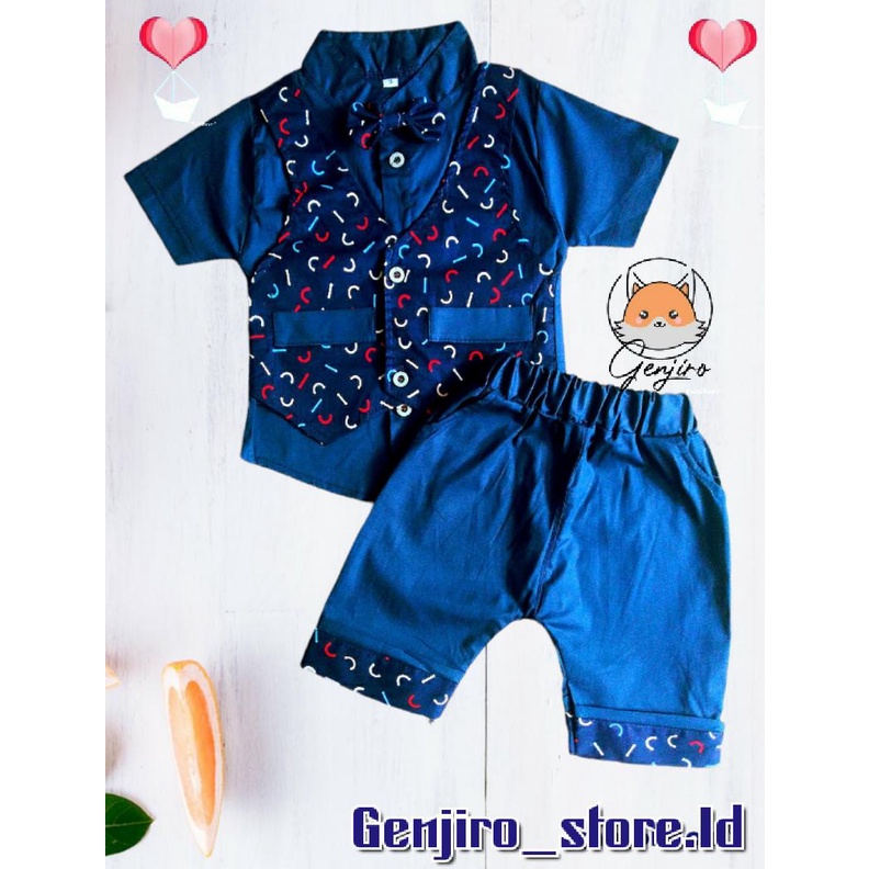 GENJIRO_STORE.ID/SETELAN ANAK LAKI LAKI/SETELAN ROMPI/CELANA JOGER/MOTIF ABSTRAKI/UNTUK/3BLN SAMPAI 4THN/COD