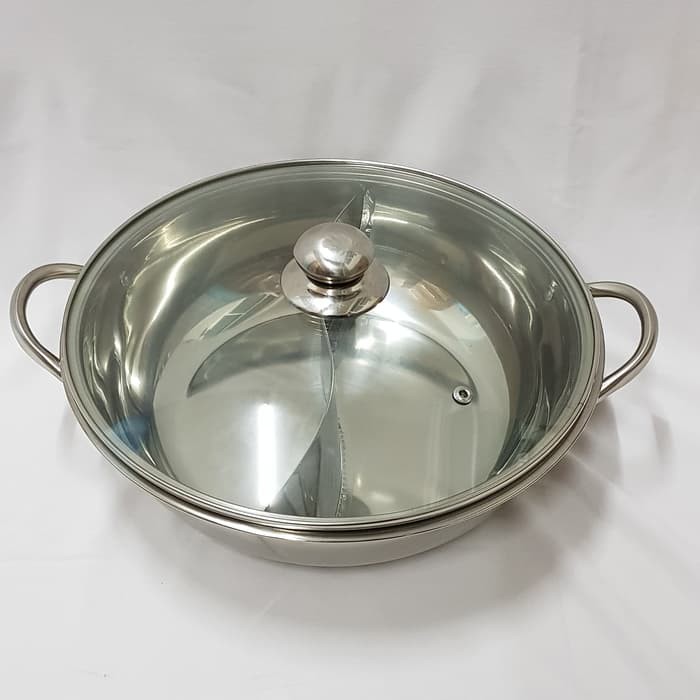 Panci Shabu Shabu Sekat Viera 30 cm / Shabu Suki Pot Stainless