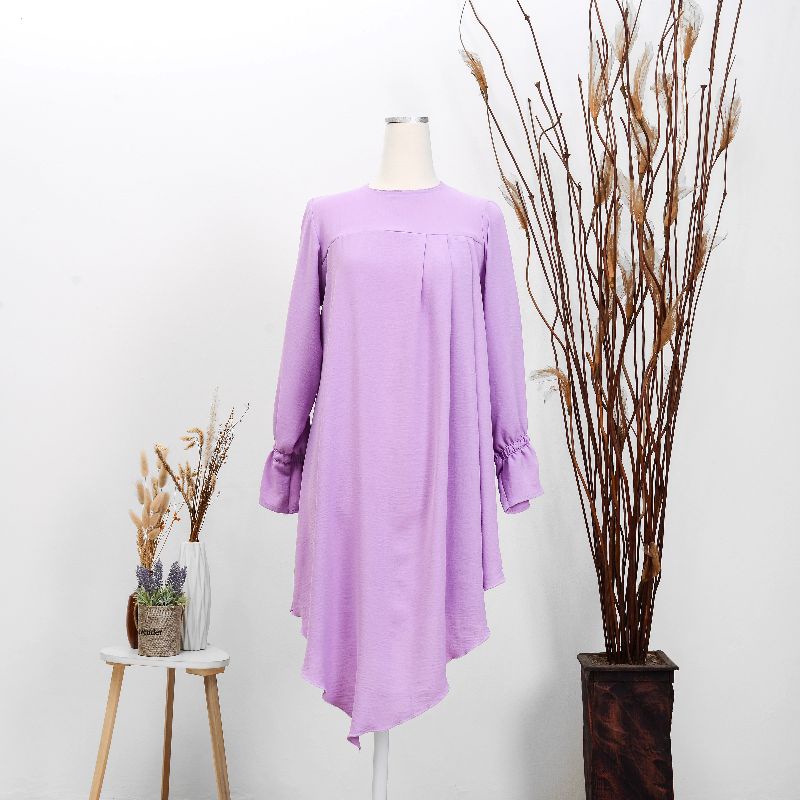 Mazella Style, Tunik wanita, baju ungu, baju atasan, baju muslim, dailyoutfit, tunic bandung, crincl