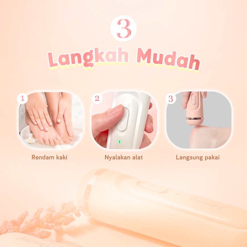 Charissey Foot Grinder / Pengikis Kaki Elektrik / Penghalus Tumit / Kikis Tumit