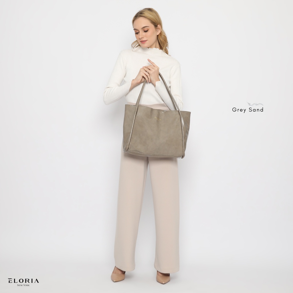 Totebag Tas Wanita Bahu Pundak Kulit Korean Style Dewasa Kapasitas Besar Travel Eloria New York