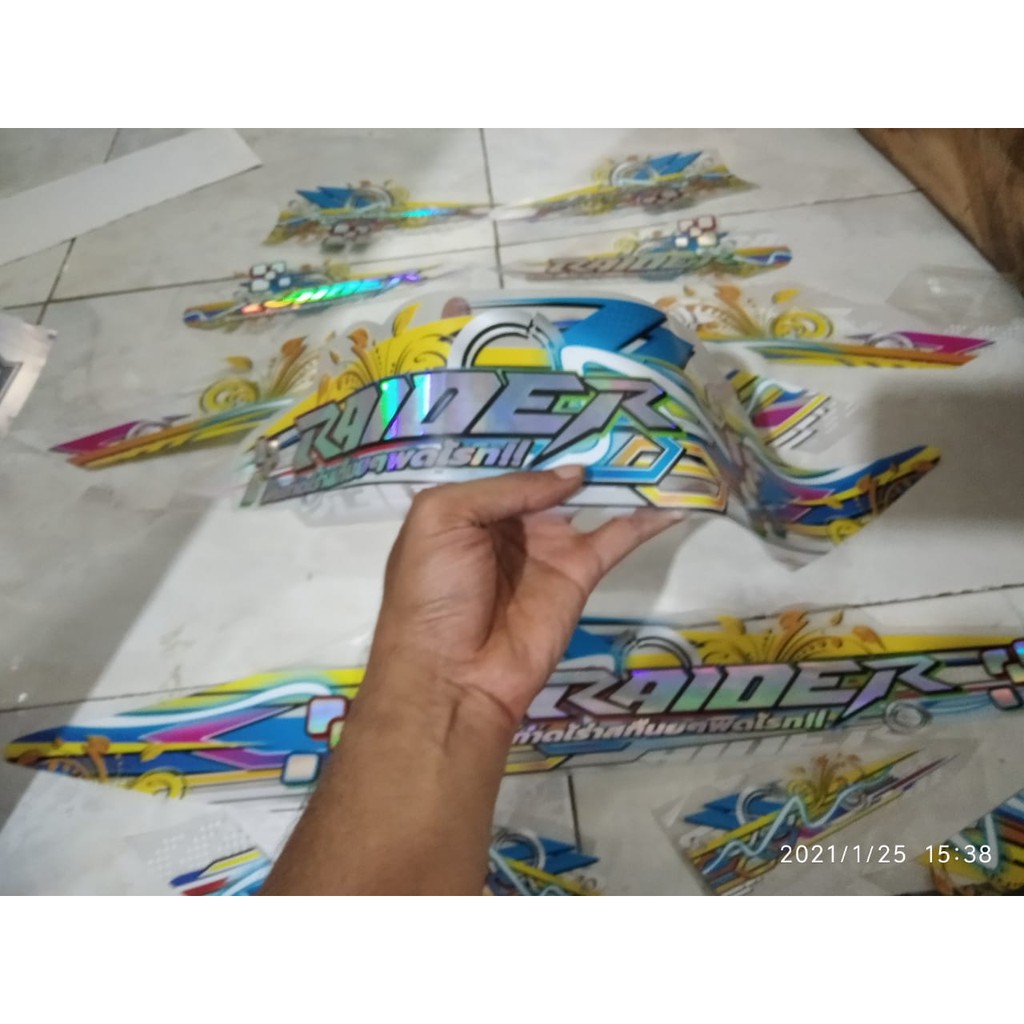 STRIPING TRANSPARAN HOLOGRAM SATRIA FU BARONG