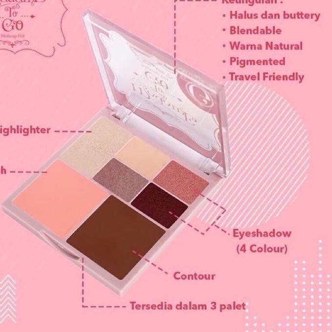 ➫ NEXT - MADAME GIE TO GO MAKE UP KIT Eyeshadow, Highlight, Blush On dan Contour ✤