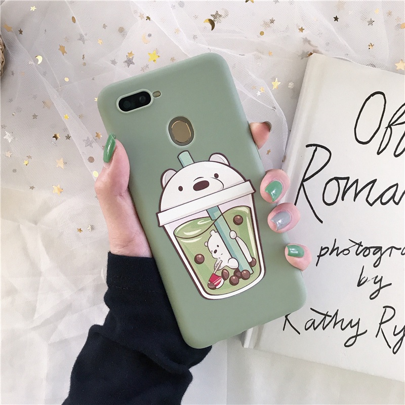 Soft Case OPPO A12 A53 2020 Reno 4 A3S A5 2020 A5S A92 A31 A9 2020 F9 PRO A33 2020 A11K A11 A1K A12S F7 A52 F5 A7 Reno 2F Reno 3 F5 Youth A91 A32 Reno 2Z A12E A72 A53S Realme 7i 5 5S 5i 6i 6 6S C15 C12 C11 C17 C3 C1 C2 Motif Kartun Lucu Cover-#L15