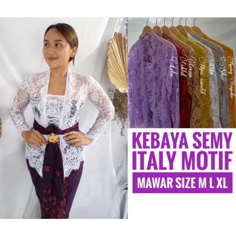 Sale 2.2 Kebaya Semi Italy motif Mawar