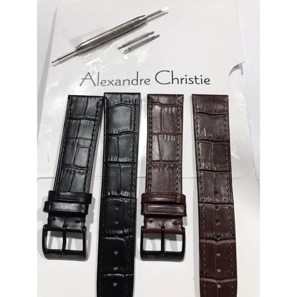 STRAP  TALI JAM TANGAN ALEXANDRE CHRISTIE/AC BUCKLE HITAM