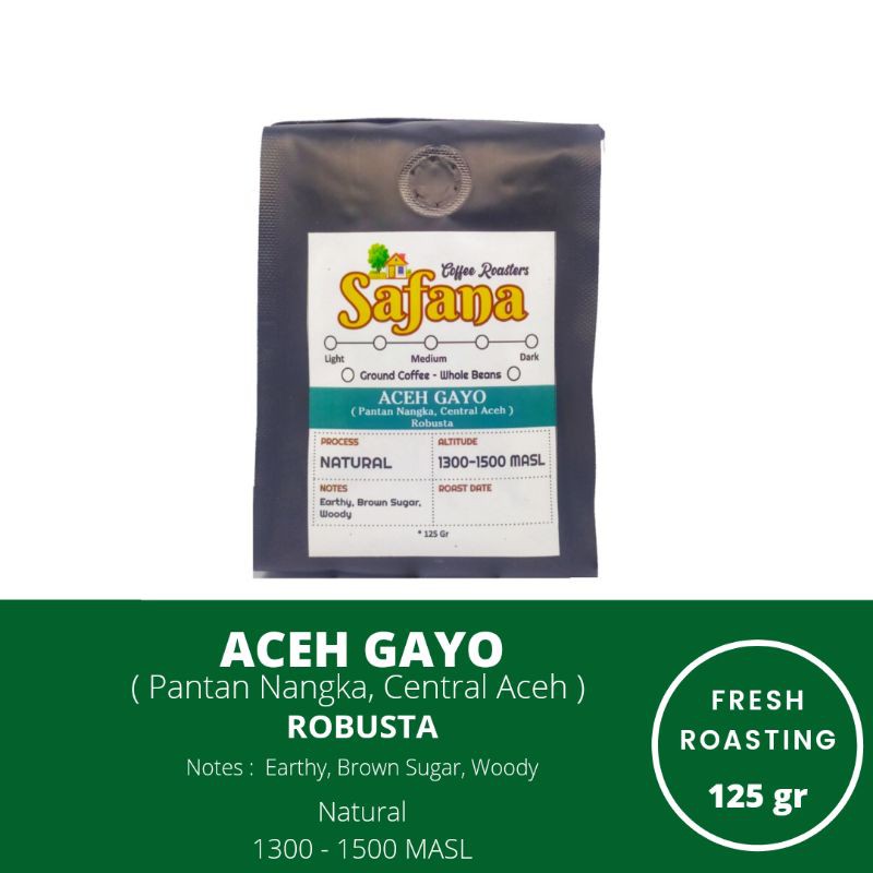 

Kopi Aceh Gayo Robusta Fresh Roasting Coffee 125gr