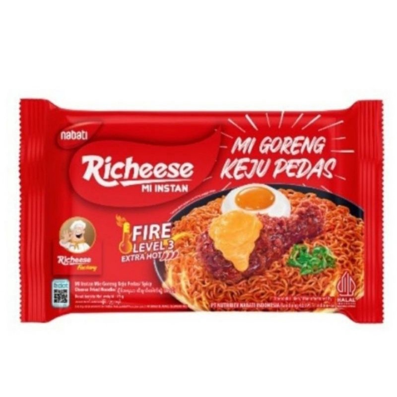 

Mie Goreng Richeese Keju Level 3 Mie Instan Nabati 74gr