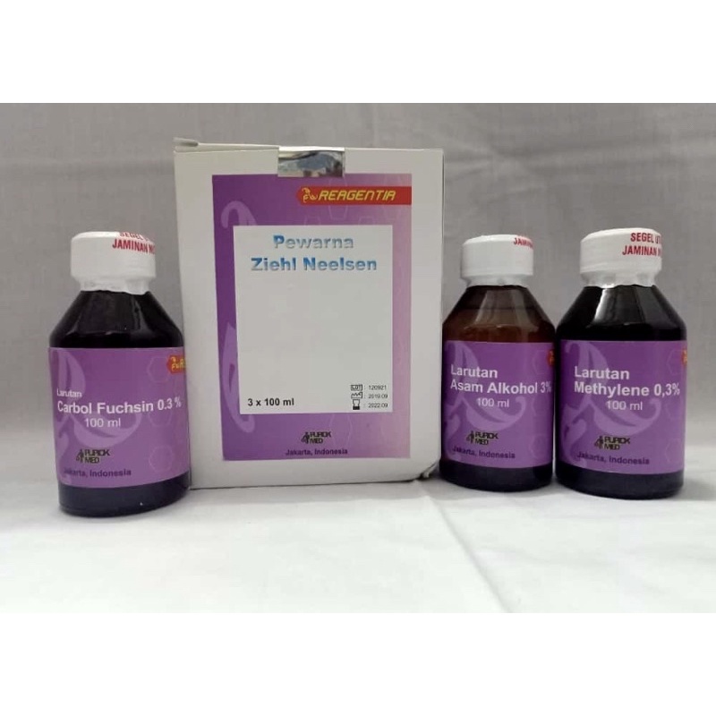 Pewarna Ziehl Neelsen / Zein Neelsen / Pemeriksaan TBC / Pewarna BTA