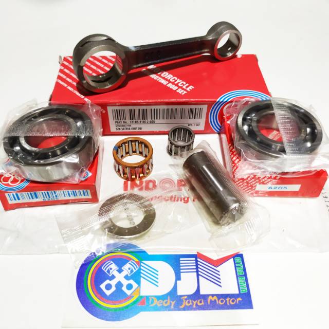 Stang seher satria 2tak plus bearing krug as kiri-kanan 6205/6205 indopart berkualitas