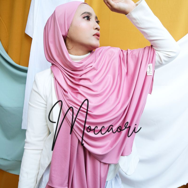 JERSEY PREMIUM IMPORT PASHMINA HANA 180x75/ 180cmx75cm/ Soft /Malaysia / Hijab No segitiga/No Kaos-Pink Dusty