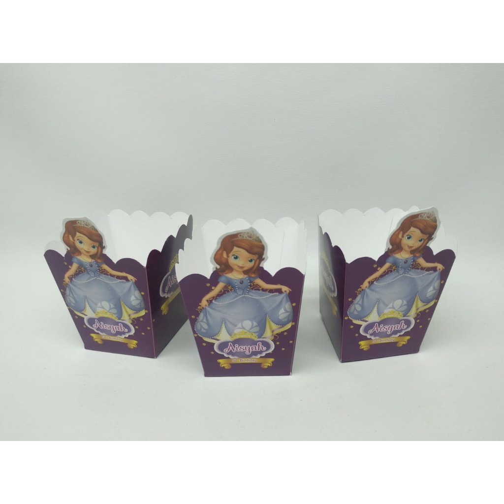 

Mini Popcorn Box Custom Tema Princess Sophia