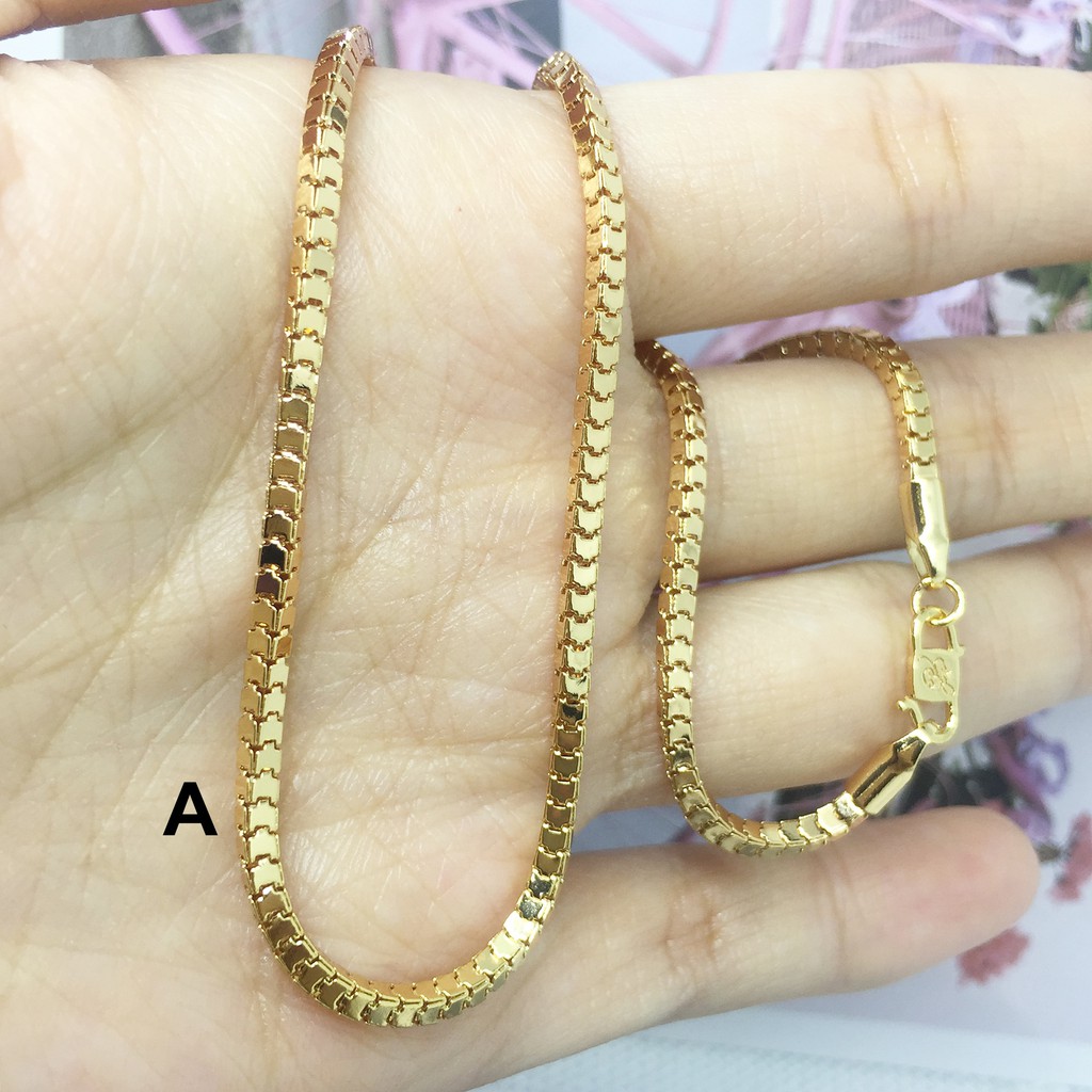 Xuping Kalung Anak Milano Rantai Tebu Lapis Emas Asli 35 cm - BC077