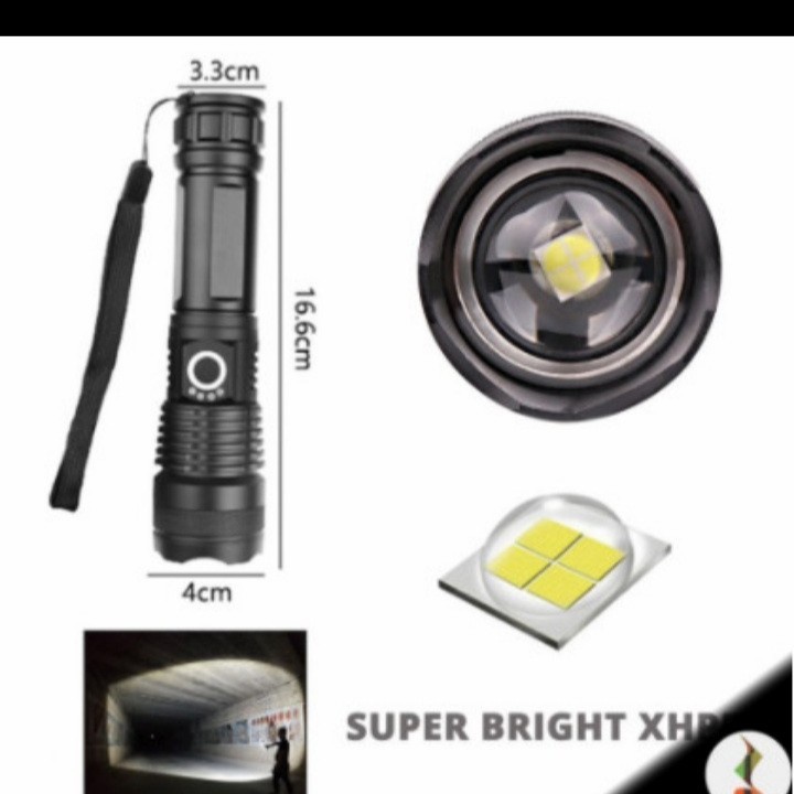 SENTER LED LIGHTS SUPER TERANG JARAK JAUH DAN LEBAR TAHAN AIR SUPER LIGHT RECHARGEABLE WATERPROOF FLASHLIGHT BR48