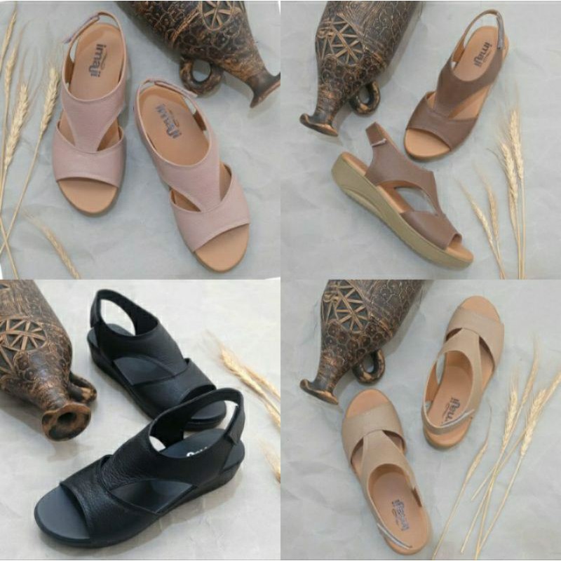 SANDAL KULIT PAPIRUT WANITA ( 646 : PL TALI PREPET )