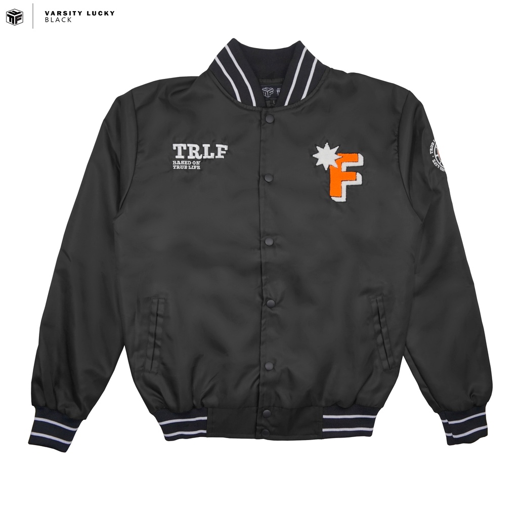 Jaket Pria Triple F Jaket Baseball Varsity Jacket Lucky