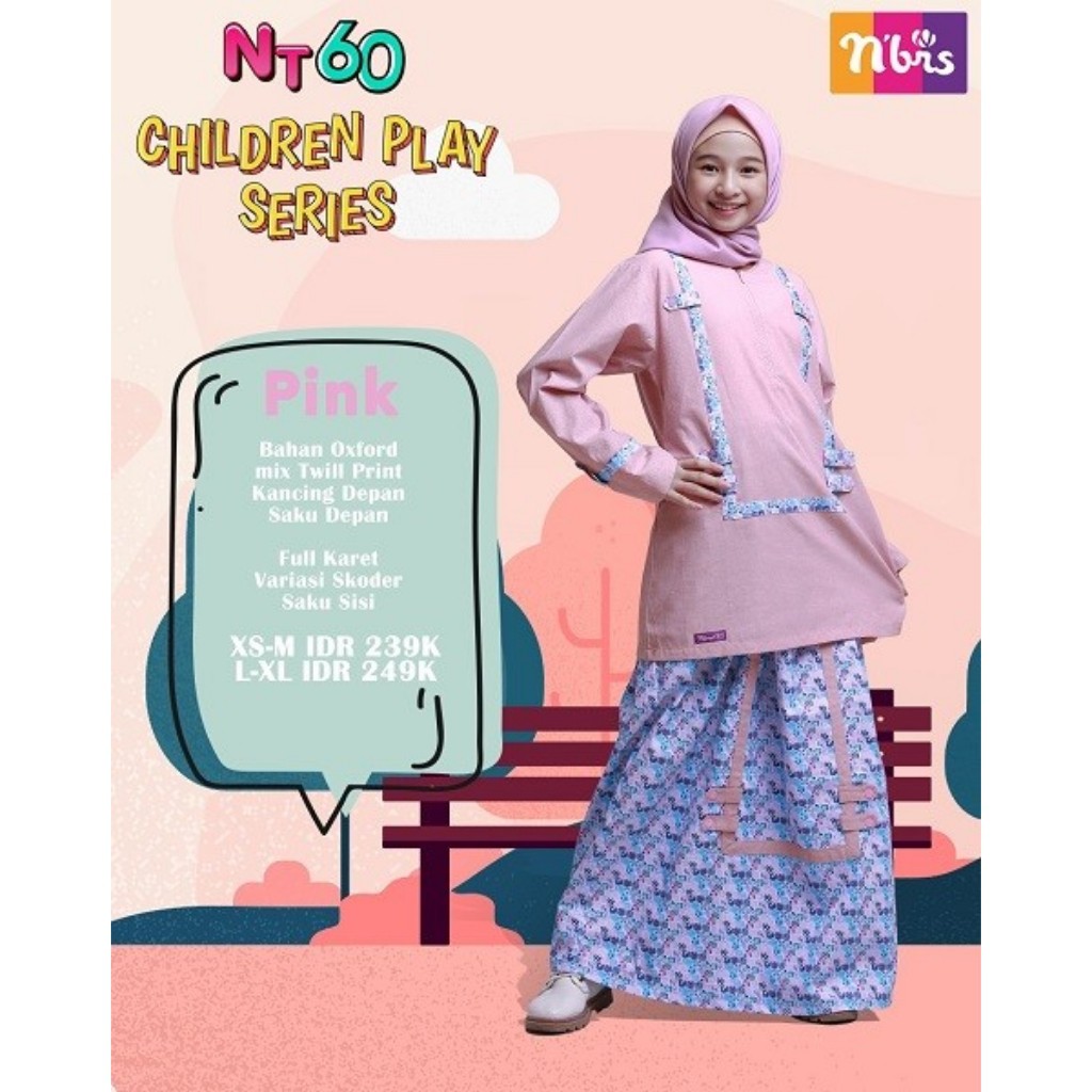 Setelan Remaja Nibras Teen NT 060 NT 60 Mint Pink / Baju Setelan Nibras Teen Remaja Terbaru 2021