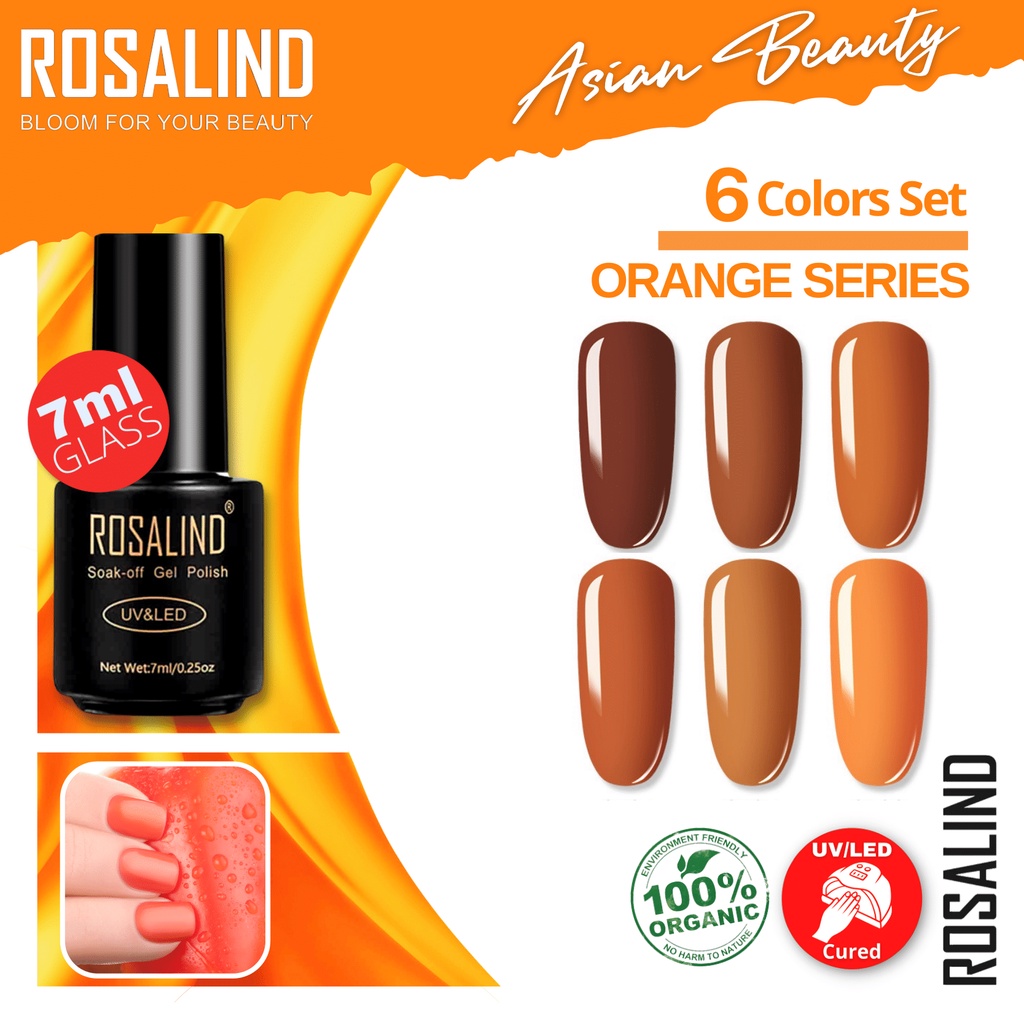 ~AB~ Rosalind ORANGE SERIES Gel Nail Polish UV LED / Kutek / Cat Kuku