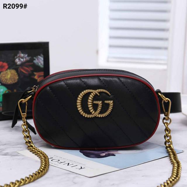 Gucci GG Marmont Waist Bag Collection 2 Strap Permanent Model Multy Fungsi Include Box R2099 03